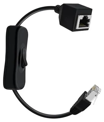 Zdjęcie produktu dla Kabel ethernet CAT6E z przełącznikiem RJ45 1000MBPS 250MHZ