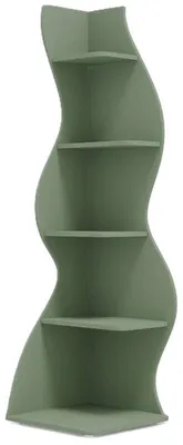 Obrázek produktu pro 5patrová rohová knihovna HOGA-J0300, 50 × 48 × 178 cm, zelená