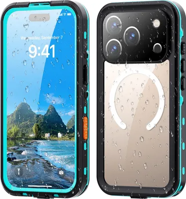 Produktbild von Wasserdicht Hülle für iPhone 17 Pro, Kompatibel mit MagSafe, Staubdicht Schneefest IP68 Komplett Schutzhülle mit Eingebautem Displayschutzfolie Blau