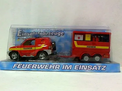 Produktbild von Feuerwehr mit Anhänger Rückzug 23cm