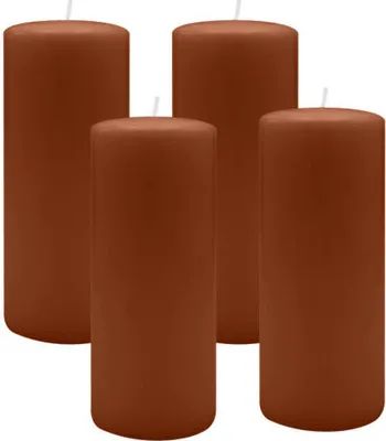 Produktbild von 4er Set Adventskranzkerzen Haselnuss Ø 70 x 180 mm