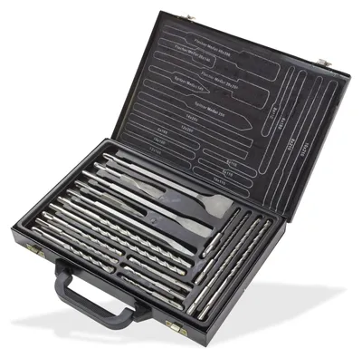 Steinbohrer Betonbohrer Meißelset Spitzmeißel Flachmeißel Plus Bohrerset Werkzeug Bohrer Meißel Satz 17tlg. 17-tlg. Bohrersatz 912432 Tlg. 912432 20368 4031765203685