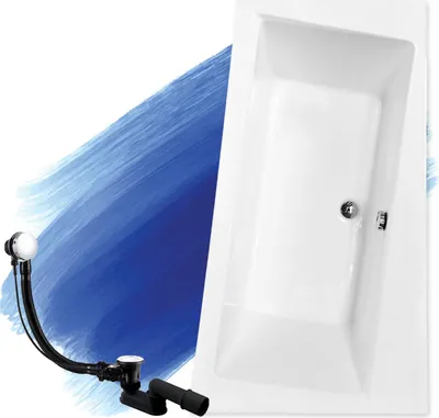 Produktbild von BADLAND Eckbadewanne Rechteck Badewanne Infinity RECHTS 170x110 mit Ablaufgarnitur und Füßen GRATIS ohne Verkleidung