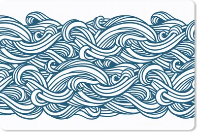 Produktbild von MuchoWow® Mauspad Mousepad Muster - Wellen - Meer 27x18 cm - Mousepads - Maus Mat - Pad - Mausunterlage - Büroartikel - Desk Matten