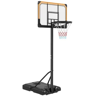 SPORTNOW Basketballkorb Wandmontage Outdoor Stahl Rot