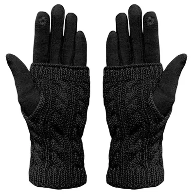 Produktbild von Thermo Handschuhe Damen Touchscreen Gefüttert Schwarz Einheitsgröße