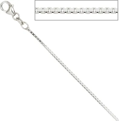 Produktbild von JOBO Venezianerkette 925 Silber diamantiert 1,2 mm 40 cm Halskette Kette Karabiner