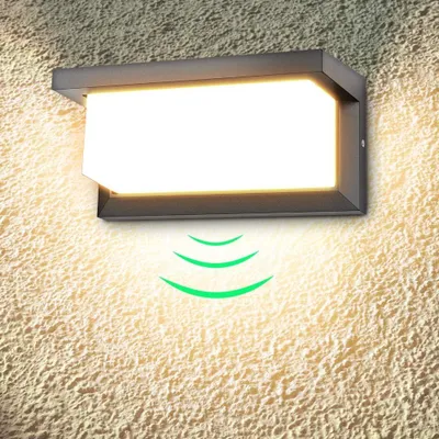 Produktbild von LED-Außenwandleuchte Mit Bewegungsmelder 1 Stück, Wasserdicht IP65, 18 W Warmweiß 3000 K, Für Garten Balkon Terrasse