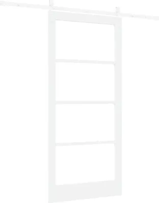 Produktbild von vidaXL Schiebetür 93 x 202 cm Massivholz Kiefer und Glas Weiß