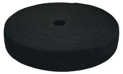 25m flexibles Klettverschluss, schwarz 30mm