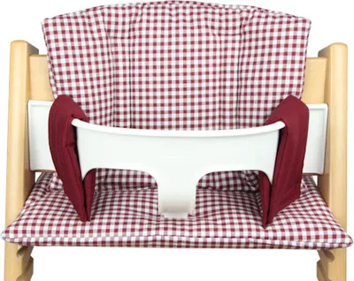 Produktbild von Sitzkissen Ersatzkissen für Stokke 4tlg. bordeaux kariert Treppenhochstuhl