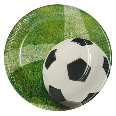 Produktbild von Papstar Football, Teller, Rund, Papier, Schwarz, Grün, Weiß, Abbildung, 10 Stück(e)