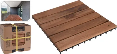 Obrázek produktu pro PROGARDEN Dřevěné terasové dlaždice sada 9 ks achát KO-VN2000010
