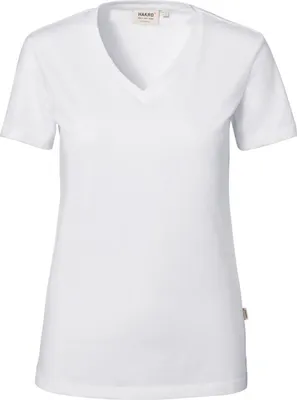 Produktbild von HAKRO Damen V-Shirt Stretch #172 Gr. XL weiß