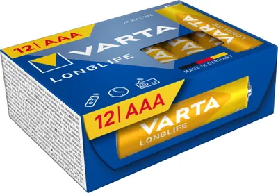 Produktbild von LR03/AAA (Micro) (4103) Batterie, 12 Stk. Box Alkali-Mangan Batterie (Alkaline), 1,5 V