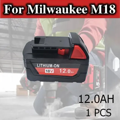 Produktbild von Ersatzakku M18 - 18V Li-Ion Akku - 12,0Ah Hohe Kapazität - Kompatibel mit M18 Akkuwerkzeugen - 1 Stück Einzelakku