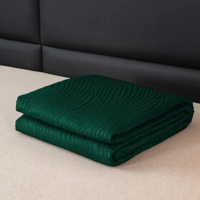 Produktbild von FEBE narzuta na łóżko 220x200 cm zielony koc narzuta na sofę narzuta na sofę puszysta mikrofibra dekoracja pokoju koc narzuta