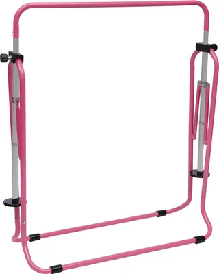 Image de Barre de gymnastique, réglable en hauteur, design pliable, rose
