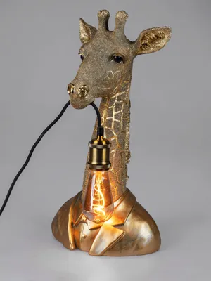 Produktbild von Tierleuchte Giraffe - Tischleuchte in Gold – Exzentrische Pop-Art Deko