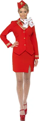 Produktbild von Red Airline Stewardess Kostüm