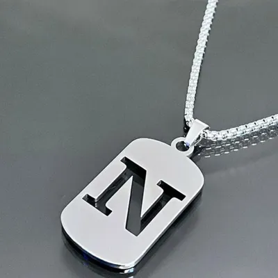 Produktbild von Personalisierte Halskette mit Buchstaben N - Modernes Accessoire KP34037