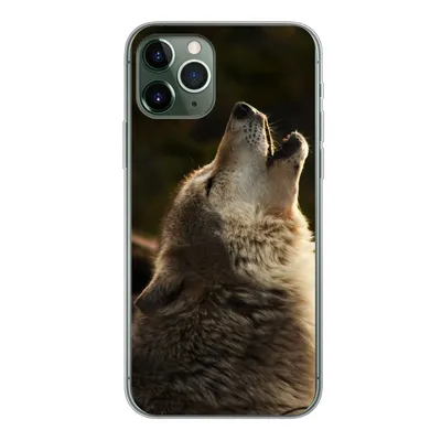 Produktbild von MuchoWow® Handyhülle Schutzhülle Hülle für iPhone 11 Pro Wolf - Grau - Tiere Silikon Softcase Handy Hülle - Handy