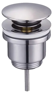 Immagine prodotto di Schläfer 4051100 - Piletta di scarico click-clack in Ottone Cromato Misure 1"1/4 universale con tappo tondo per Lavabo Bagno e Bidet, Tappo di Scarico 4051100 per Lavandino