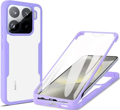 Image de Etui pour Xiaomi 15 Pro, protection complète à 360° avec protecteur d'écran intégré Violet