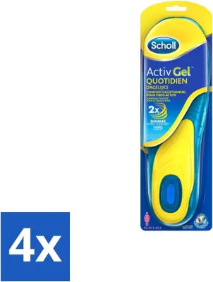 Produktbild von Scholl - Einlegesohlen - ActivGel - Größe 35,5 - 40,5 - 1 Paar Einlegesohlen - Vorteilspack - 4 Stücke