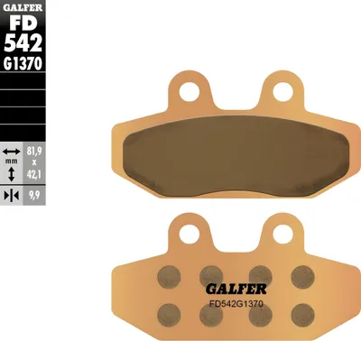 Produktbild von Galfer Bremsbeläge FD542G1370 Sinter-Metall STREET hinten kompatibel mit Harley Davidson CVO Street Glide FLSB Sport FXBRS Softail Breakout FXLR Low Rider FXBR Bj. 2017 - 2025