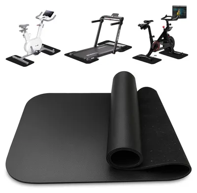 Zdjęcie produktu dla Mata ochronna pod sprzęt fitness, 2 sztuki, antypoślizgowa, wymiary: 28 x 70 x 0,6 cm