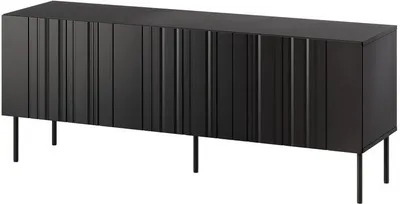 Produktbild von MIRJAN24 TV-Lowboard Isla 150 3D, TV-Schrank mit drei Drehtüren, Wohnzimmer Kollektion (Farbe: Schwarz)