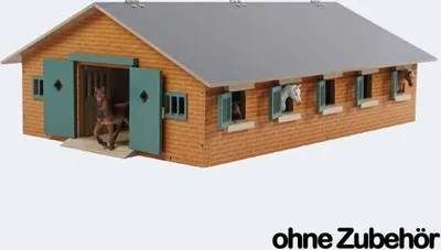 Produktbild von Van Manen Pferdestall mit 9 Boxen 62x42,5x22 cm im Maßstab 1:32