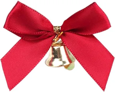 20 Stück Weihnachtsgeschenk Schleifen mit Glöckchen, dekorative Bögen für Weihnachtsbaum, Kranz und Geschenkverpackung in