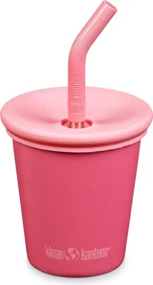 Immagine prodotto di Kid Kanteen®Tazza in acciaio per bambini (coperchio con cannuccia per bambini) Rosa Rot