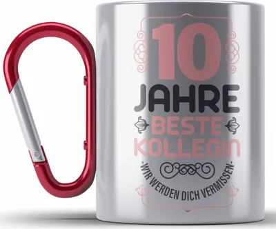 Produktbild von Trendation - 10 Jahre Kollegin Jubiläum Geschenk Idee (Rot)