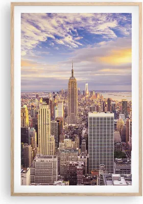 Produktbild von Gerahmtes Poster - Rahmen in heller Eiche - New York Stadt - 61x91,5 cm - Wand Bild - Wanddeko - Wandbilder - Kunstposter - Wandposter - Bilderrahmen - Bilder - Kunstdruck - Wandbild - P2NPA61x91-3638