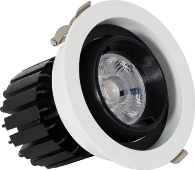 Produktbild von LED Downlight Einbaustrahler 18W COB Schwenkbar 360º Rund Schnitt Ø 115 mm CRI90 Expert Color Anti-Flicker No Flicker 6000K Kaltweiß