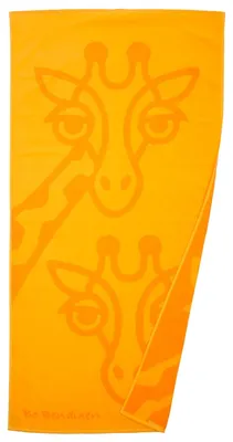Produktbild von Bo Bendixen Giraffe Badetuch  70x140 cm gelb aus flauschigem Frottee
