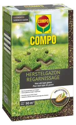 Productafbeelding van COMPO Herstelgazon graszaad | snelle kieming | voor kale plekken en doorzaai 1KG - 50 M²