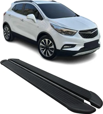 Image de Marchepieds Latéraux pour Opel Mokka 2012-2019 Marche-pieds Aluminium Noir 2Pcs