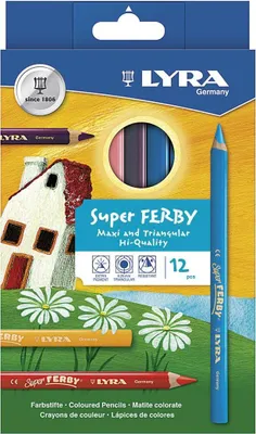 Immagine prodotto di LYRA 3721120 Matita colorata Super Ferby 12 pezzi in astuccio laccato triangolare