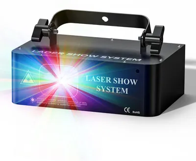 Produktbild von LED Bühnenbeleuchtung - Indoor Effektstrahler - RGB Laserscanner - DMX512 10-Kanal - Soundaktiviert - 10 W - EU Stecker