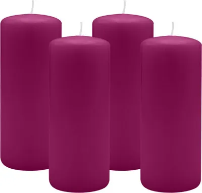 Produktbild von 4er Set Adventskranzkerzen Brombeere Ø 60 x 120 mm