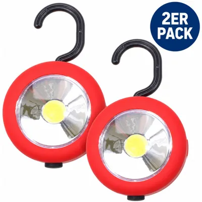 Productafbeelding van 2x COB LED-lamp met magneet en haak