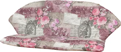 Produktbild von Auflage für Royal Garden MWH Bank Elegance 0798 rosa-grau Blumen Landhaus KETTtex
