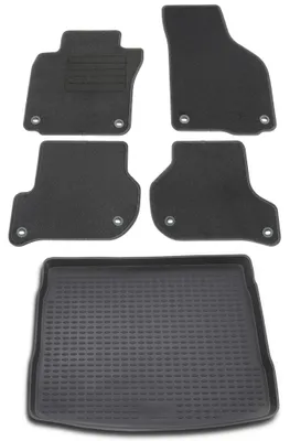 Produktbild von Gummi-Kofferraumwanne + Fußmatten Set für VW Golf 5, Bj. 10/2003-12/2006