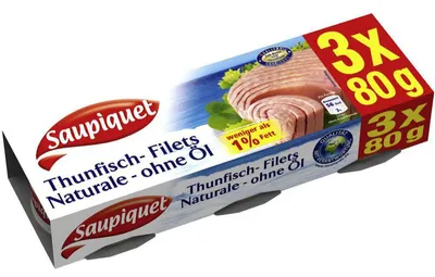 Image de Rio Mare Saupiquet Filets de thon Naturale 80g 3 boîtes