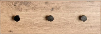 Produktbild von Garderobenleiste 6 Stück eiche schwarz aus MDF Metall, 37440
