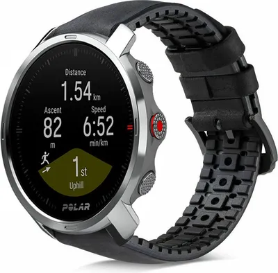 Produktbild von Strap-it Polar Grit X Silikon-/Lederarmband (Schwarz)